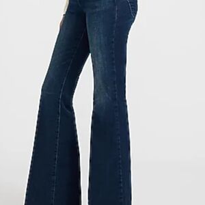 Elegant Boot Cut Dark Blue Flare Jeans 16w Short